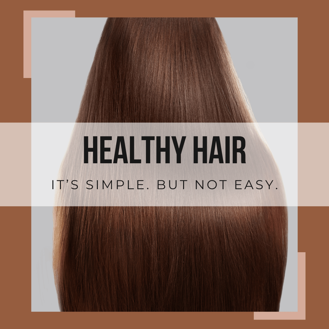 health hair featured image with background image of a woman with very shiny and healthy hair