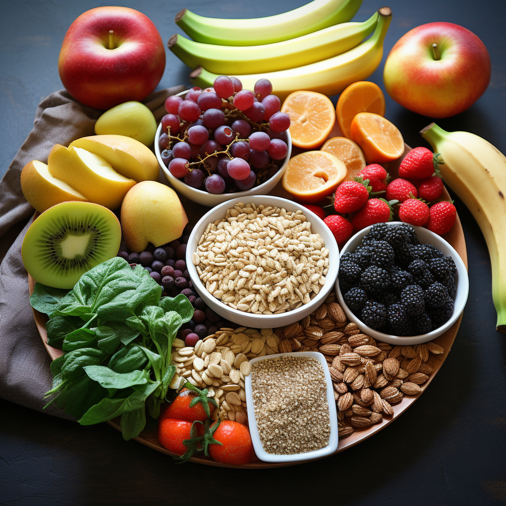 a plate of healthy carbs